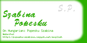 szabina popesku business card